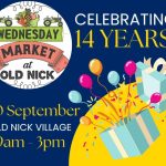 Wednesday Market's 14th Birthday - Old Nick Village Plett - 30 Sept poster